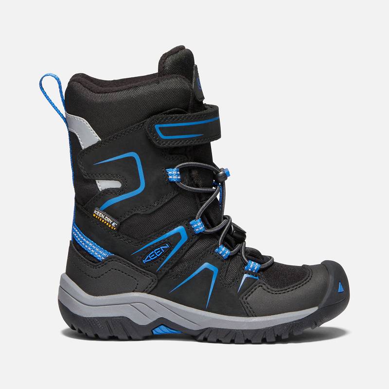 Keen Levo Waterproof Schneestiefel Kinder DE-30562 Black/Baleine Blue - Keen Kinderschuhe Schwarz